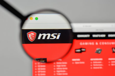 Milan, Italy - November 1, 2017: MSI logo on the website homepage.