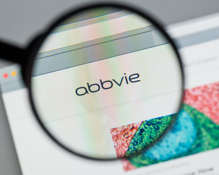 Milan, Italy - August 10, 2017: Abbvie website homepage. It is a pharmaceutical company that...