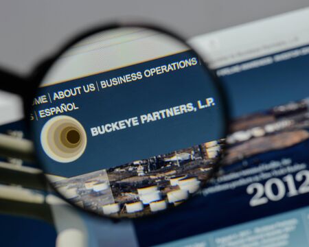 Milan, Italy - August 10, 2017: Buckeye Partners logo on the website homepage.のeditorial素材
