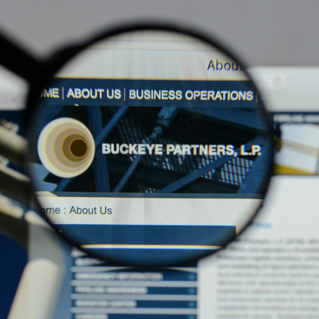 Milan, Italy - August 10, 2017: Buckeye Partners logo on the website homepage.のeditorial素材