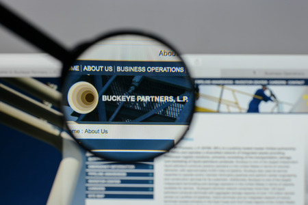 Milan, Italy - August 10, 2017: Buckeye Partners logo on the website homepage.のeditorial素材