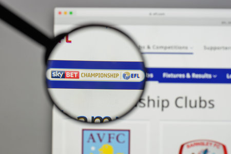 Milan, Italy - August 10, 2017: Championship logo on the website homepage.