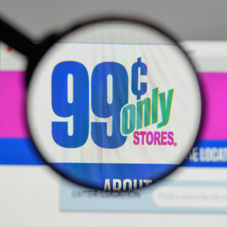 Milan, Italy - August 10, 2017: Cents Only Stores logo on the website homepage.のeditorial素材