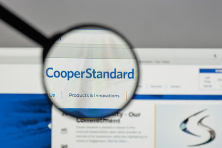 Milan, Italy - August 10, 2017: Cooper Standard Holdings logo on the website homepage.のeditorial素材
