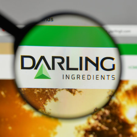 Milan, Italy - August 10, 2017: Darling Ingredients logo on the website homepage.