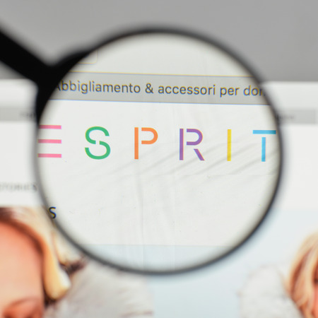 Milan, Italy - August 10, 2017: Esprit logo on the website homepage.のeditorial素材