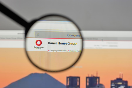 Milan, Italy - August 10, 2017: Daiwa House Industry logo on the website homepage.のeditorial素材