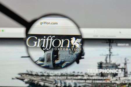 Milan, Italy - August 10, 2017: Griffon logo on the website homepage.