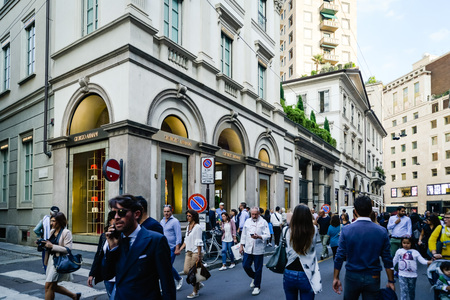 Milan - September 24, 2017:  Giorgio Armani store in Milanのeditorial素材