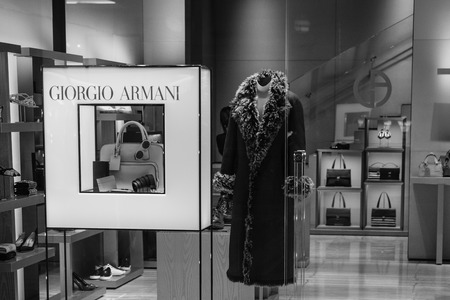 Milan - October 9, 2016:  Giorgio Armani store in Milanのeditorial素材