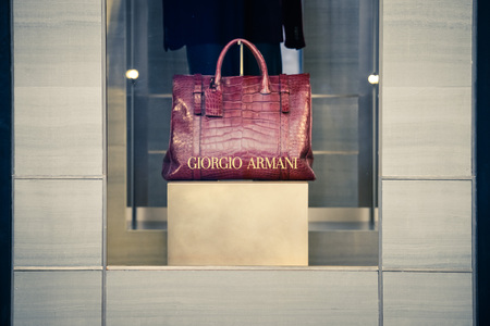Milan - September 24, 2017:  Giorgio Armani store in Milanのeditorial素材