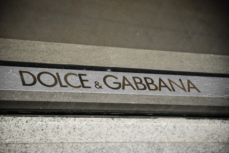 Milan, Italy - September 24, 2017:  Dolce Gabbana store in Milan. Fashion week Dolce Gabbana shoppingのeditorial素材