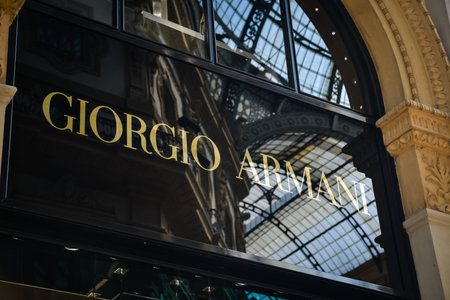 Milan - September 24, 2017:  Giorgio Armani store in Milan