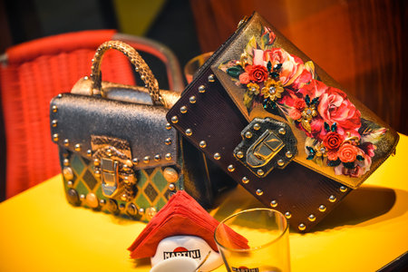 Milan, Italy - September 24, 2017:  Dolce Gabbana bag in a DNG shop in Milan.