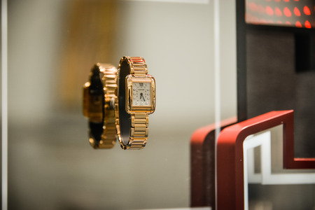 Milan, Italy - September 24, 2017:  Cartier store in Milan. Fashion week Cartier shoppingのeditorial素材