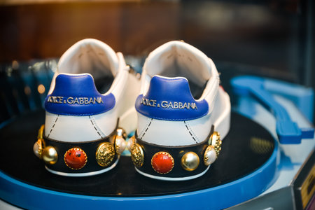 Milan, Italy - September 24, 2017:  Dolce Gabbana shoe in a DNG shop in Milan.