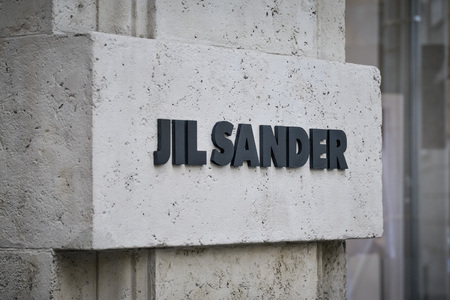 Milan, Italy - September 24, 2017:  Jil Sander store in Milan. Fashion week Jil Sander shoppingのeditorial素材