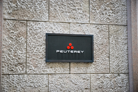 Milan, Italy - September 24, 2017:  Peuterey store in Milan. Fashion week Peuterey shoppingのeditorial素材