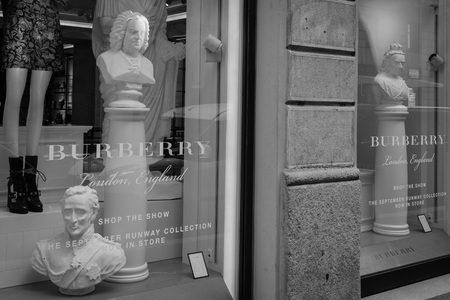 Milan - October 9, 2016:  Burberry store in Milanのeditorial素材