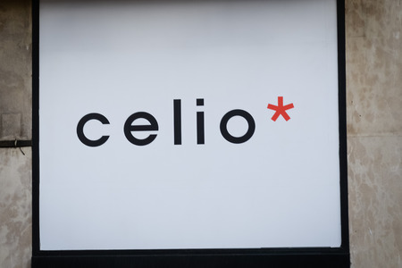 Milan, Italy - September 24, 2017:  celio store in Milan. Fashion week celio shoppingのeditorial素材