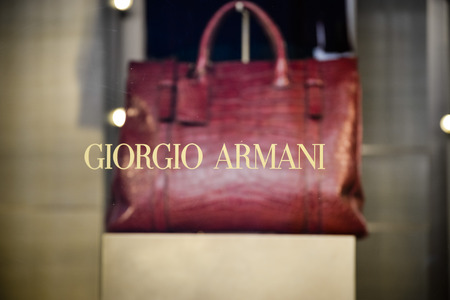 Milan - September 24, 2017:  Giorgio Armani store in Milanのeditorial素材
