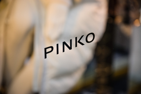 Milan, Italy - September 24, 2017:  Pinko store in Milan. Fashion week Pinko shoppingのeditorial素材