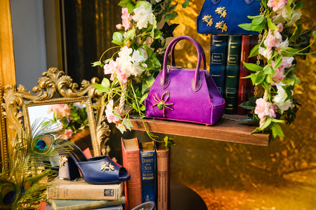 Milan, Italy - September 24, 2017:  La Perla store in Milan. Fashion week La Perla shoppingのeditorial素材