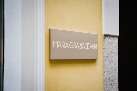 Milan, Italy - September 24, 2017:  Maria Grazia Severi store in Milan. Fashion week Maria Grazia Severi shoppingのeditorial素材