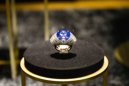 Milan, Italy - September 24, 2017:  Cartier's jewels in a shop in Milan