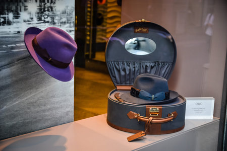 Milan, Italy - September 24, 2017:  Borsalino store in Milan