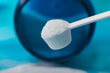 Diet supplement, glucosamine, fructose, dextrose or spirulina extract. Could also be a Sport Supplement like lysine, guarana, valine or protein powder.の写真素材