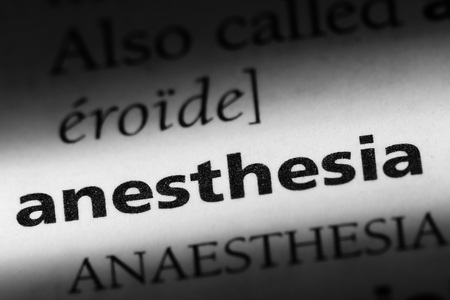 anesthesia word in a dictionary. anesthesia concept.の写真素材