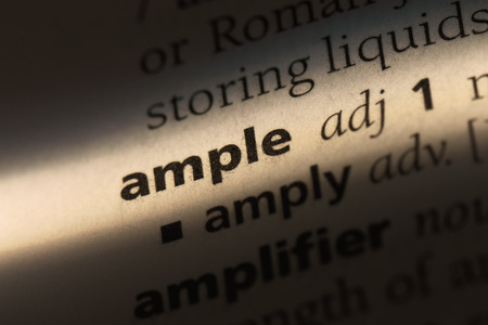 ample word in a dictionary. ample concept.の写真素材