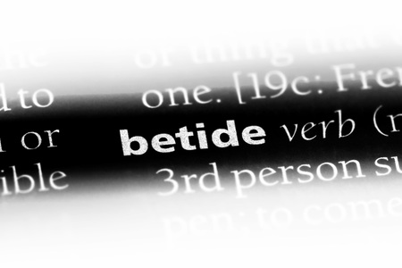 betide word in a dictionary. betide concept.の写真素材