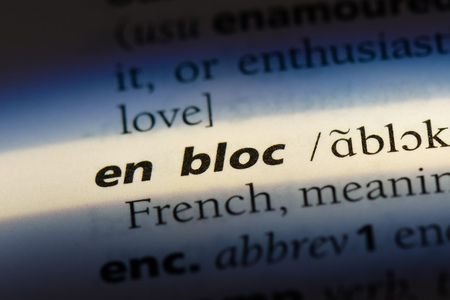 en bloc en bloc concept.の写真素材