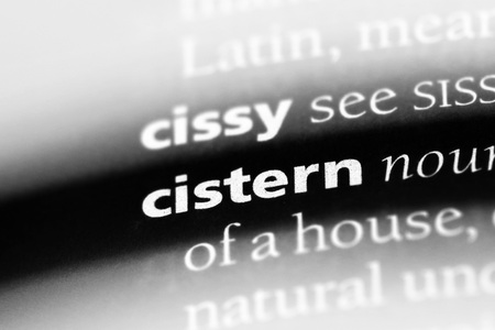 cistern word in a dictionary. cistern conceptの写真素材