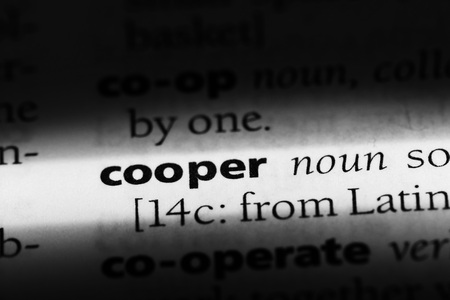cooper word in a dictionary. cooper conceptの写真素材