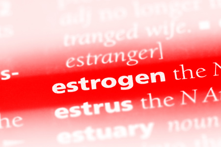 estrogen word in a dictionary. estrogen conceptの写真素材