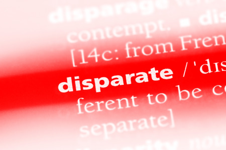 disparate word in a dictionary. disparate conceptの写真素材