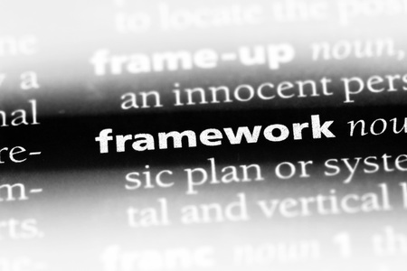 framework word in a dictionary. framework conceptの写真素材
