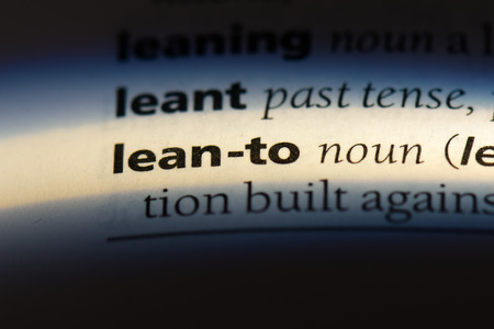 lean to word in a dictionary. lean to concept.の写真素材