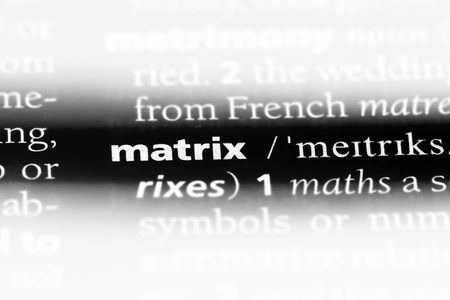 matrix word in a dictionary. matrix concept.の写真素材