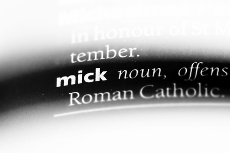 mick word in a dictionary. mick concept.の写真素材