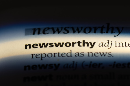newsworthy word in a dictionary. newsworthy concept.の写真素材