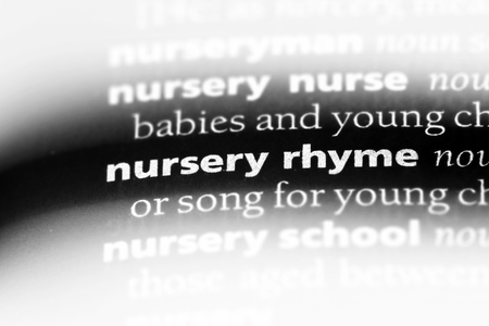 nursery rhyme word in a dictionary. nursery rhyme concept.の写真素材