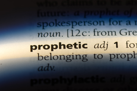 prophetic word in a dictionary. prophetic concept.の写真素材