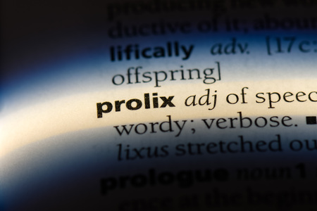 prolix word in a dictionary. prolix concept.の写真素材