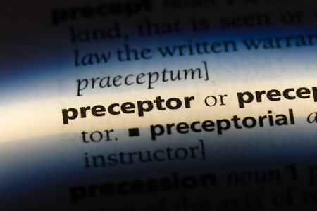 preceptor word in a dictionary. preceptor concept.の写真素材