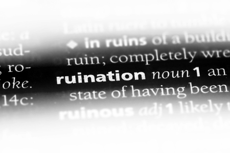 ruination word in a dictionary. ruination concept.の写真素材