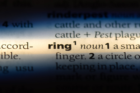 ring word in a dictionary. ring concept.の写真素材